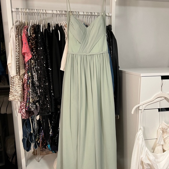 Azazie Dusty Sage A6 Bridesmaids Dress - Picture 2 of 8